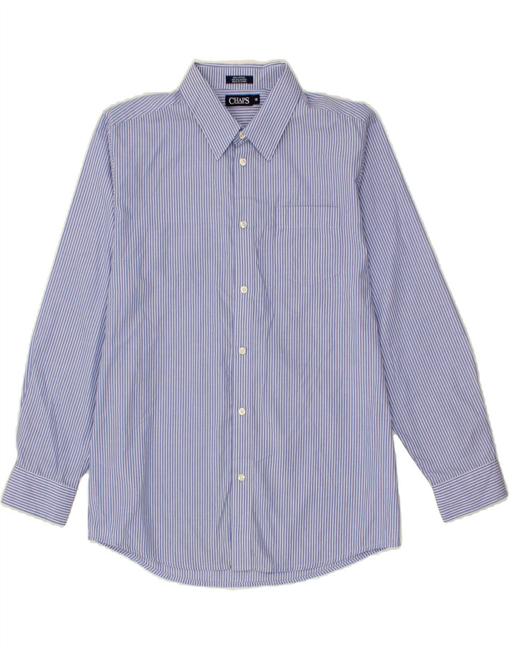 CHAPS Boys Shirt 15-16 Years XL Blue Pinstripe Cotton Vintage Chaps and Second-Hand Chaps from Messina Hembry 