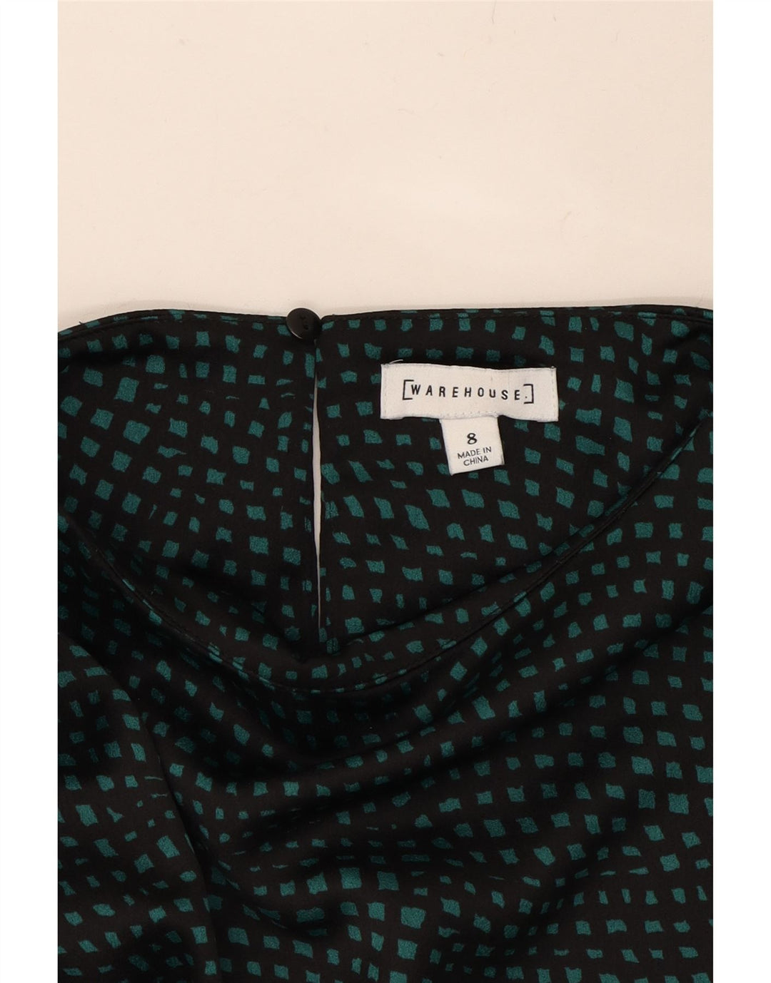 WAREHOUSE Womens Bodycon Dress UK 8 Small Black Check Polyester Vintage Warehouse and Second-Hand Warehouse from Messina Hembry 