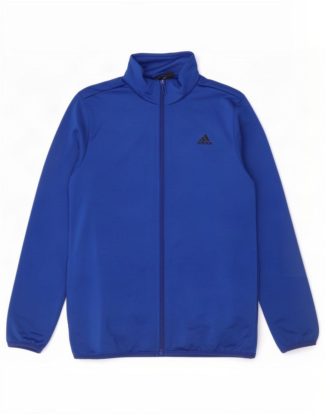 Adidas Jungen Grafik-Trainingsanzug-Top-Jacke, 11–12 Jahre, blaues Polyester