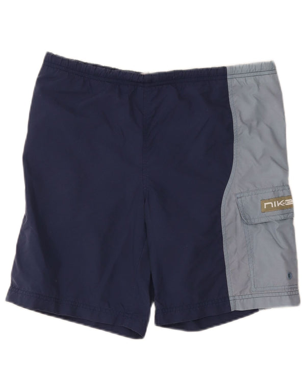 Nike Badeshorts für Jungen, 9–10 Jahre, blaues Colourblock-Polyester