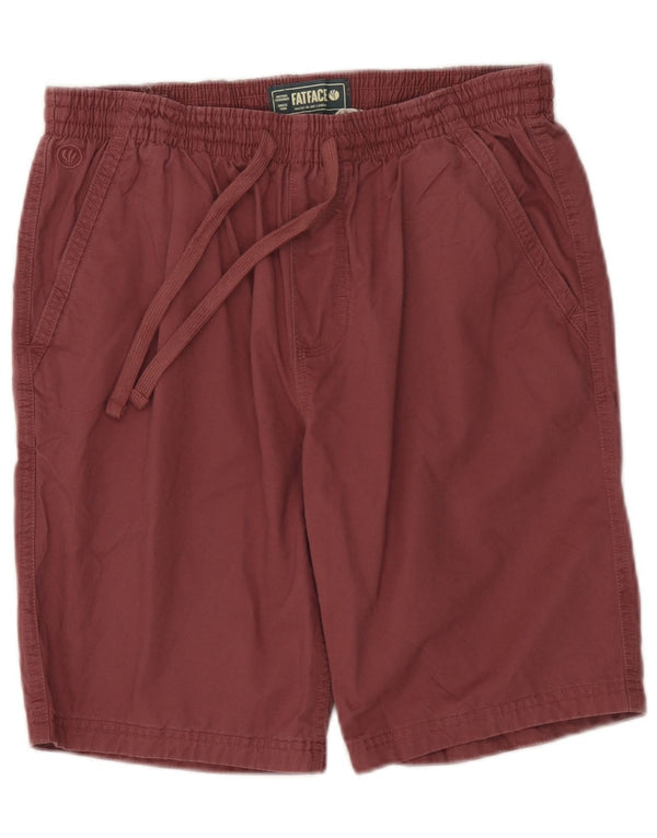 Fat Face Mens Casual Shorts W34 Large Burgundy Cotton