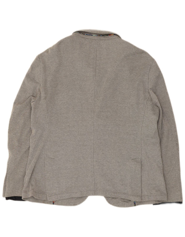 Zara Herren-Blazerjacke mit 2 Knöpfen, EU 56, XL, grau, Polyester