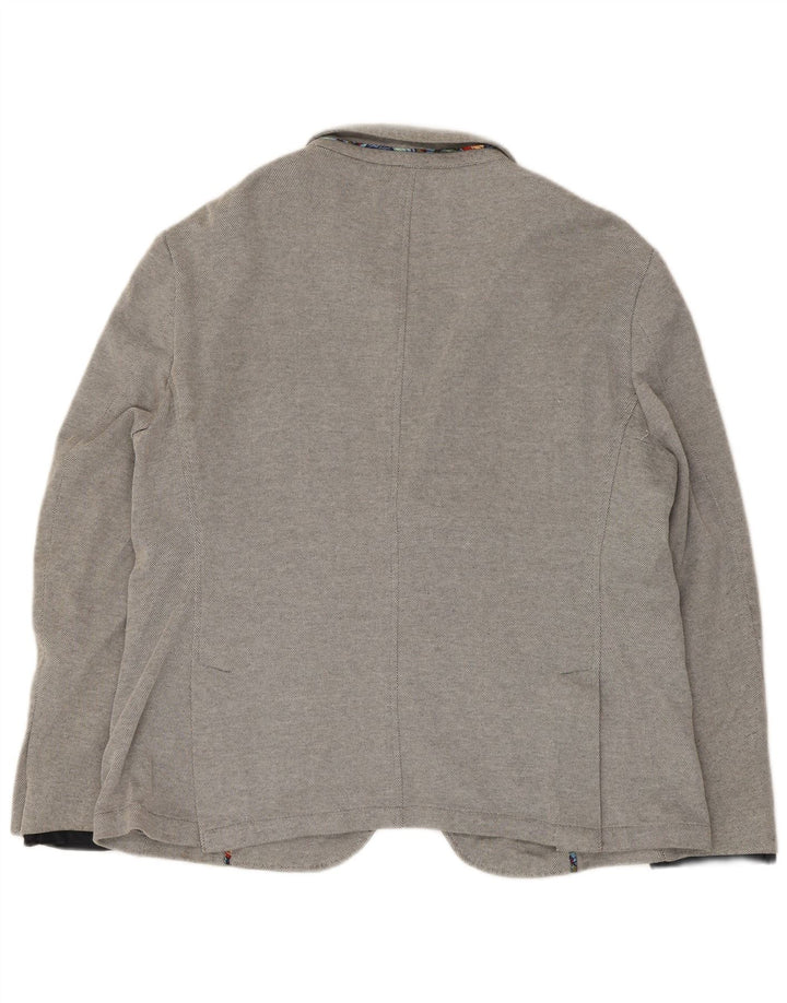 Zara Herren-Blazerjacke mit 2 Knöpfen, EU 56, XL, grau, Polyester