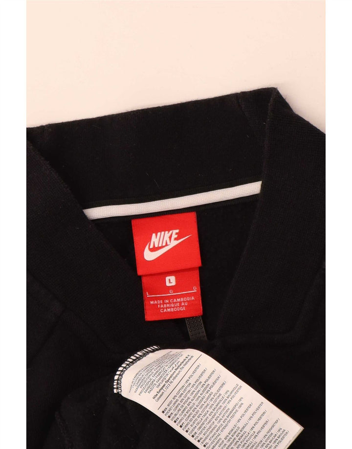 Nike Herren-Trainingsanzugoberteil, große schwarze Baumwolle