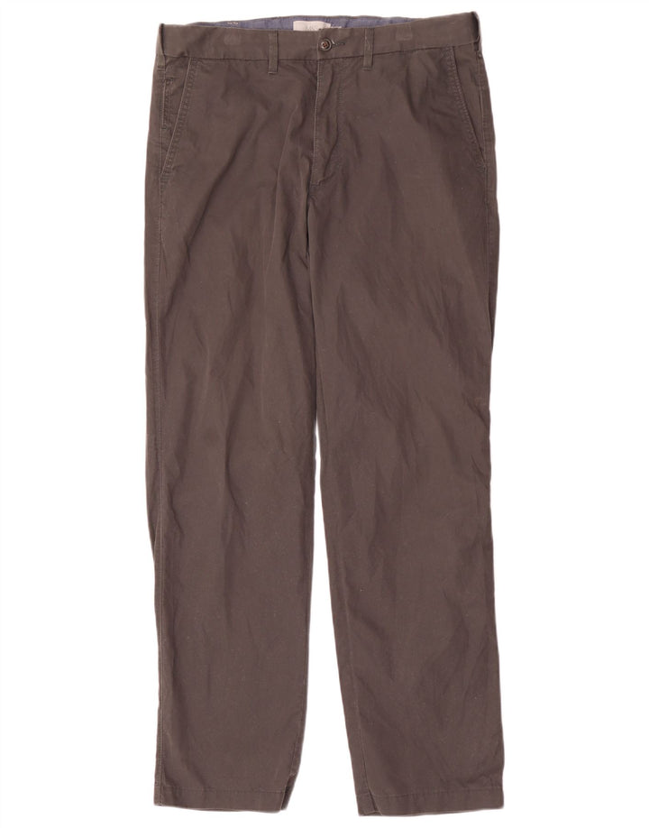 Marks & Spencer Herren-Chinohose mit normaler Passform, W34 L31, graue Baumwolle