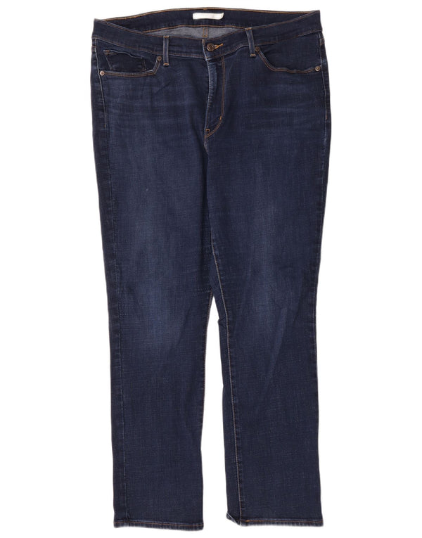 Levi's Damen-Jeans mit hoher Taille und geradem Schnitt, US 16, 2XL, W33, L30, Marineblau