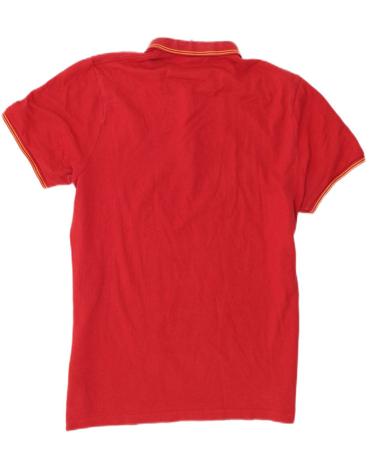 Nike Herren Galata Saray Poloshirt Mittelrot gestreift aus Baumwolle