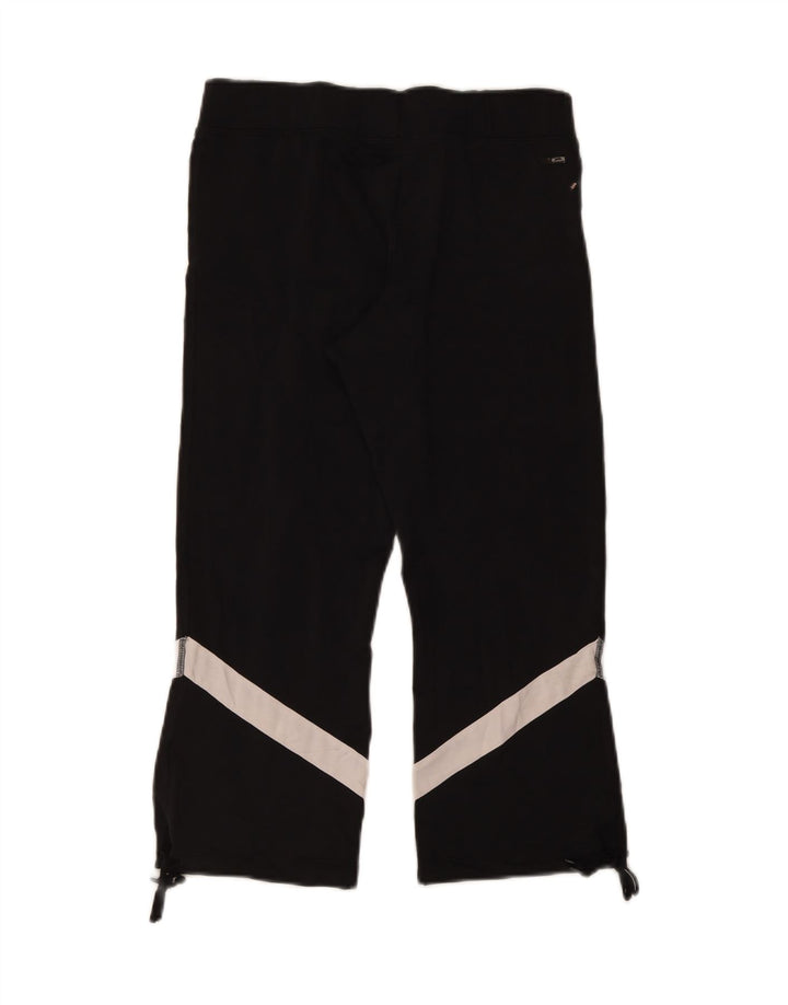 Adidas Damen Capri-Leggings UK 14 Large Schwarz Colourblock Polyester