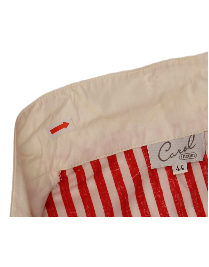 Incom Damen ärmelloses Hemdkleid IT 44 Mittelrot gestreift