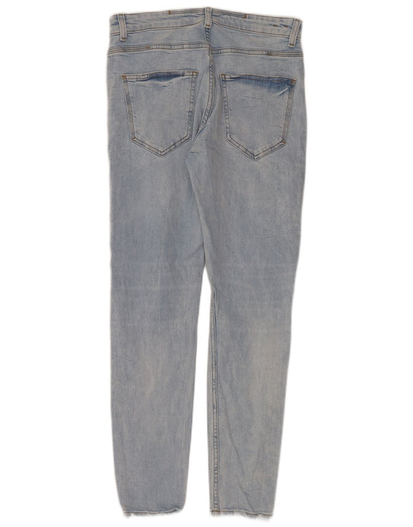 Zara Damen Distressed Skinny Jeans EU 40 Medium W31 L30 Blaue Baumwolle