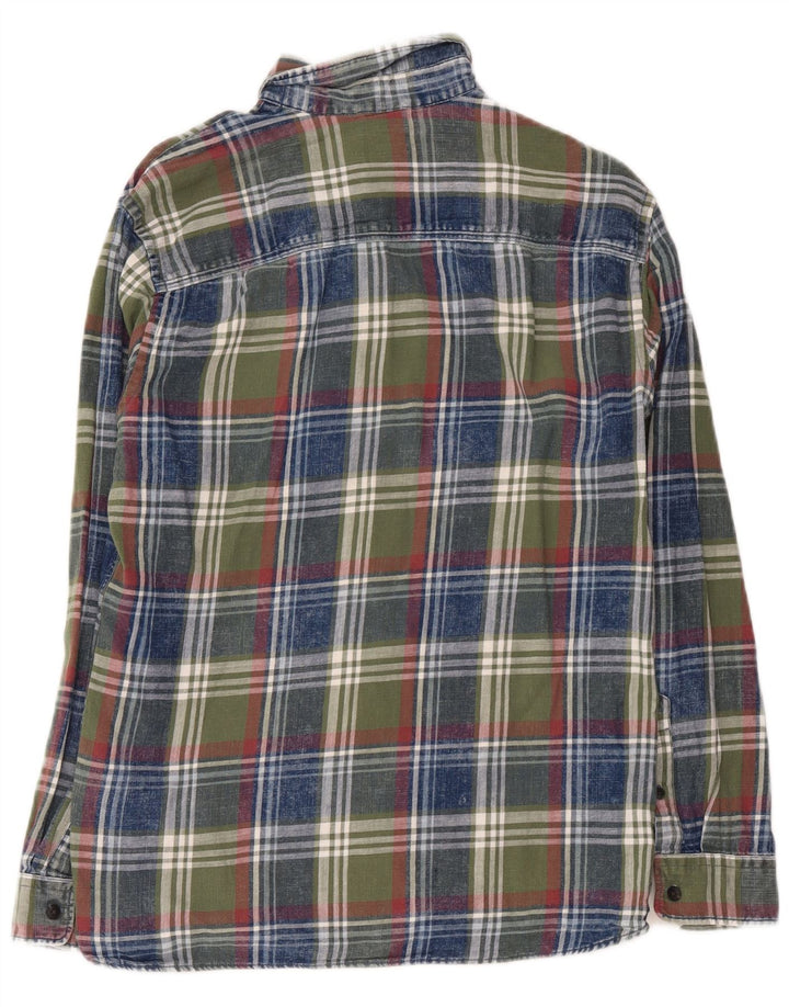 Jack & Jones Herren-Flanellhemd aus mittelgrün karierter Baumwolle