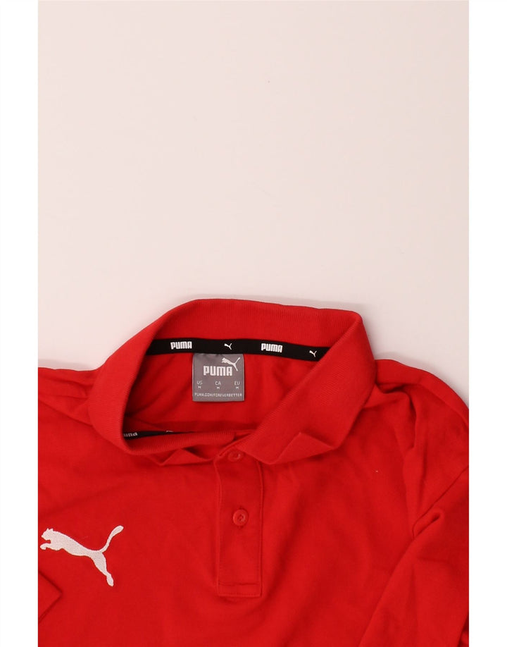 PUMA Mens Polo Shirt Medium Red Cotton Vintage Puma and Second-Hand Puma from Messina Hembry 