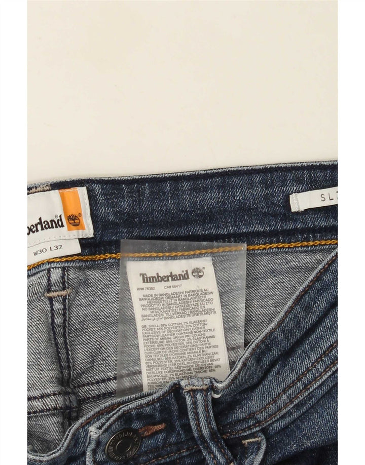 Timberland Damen Slim Jeans W30 L32 Blaue Baumwolle