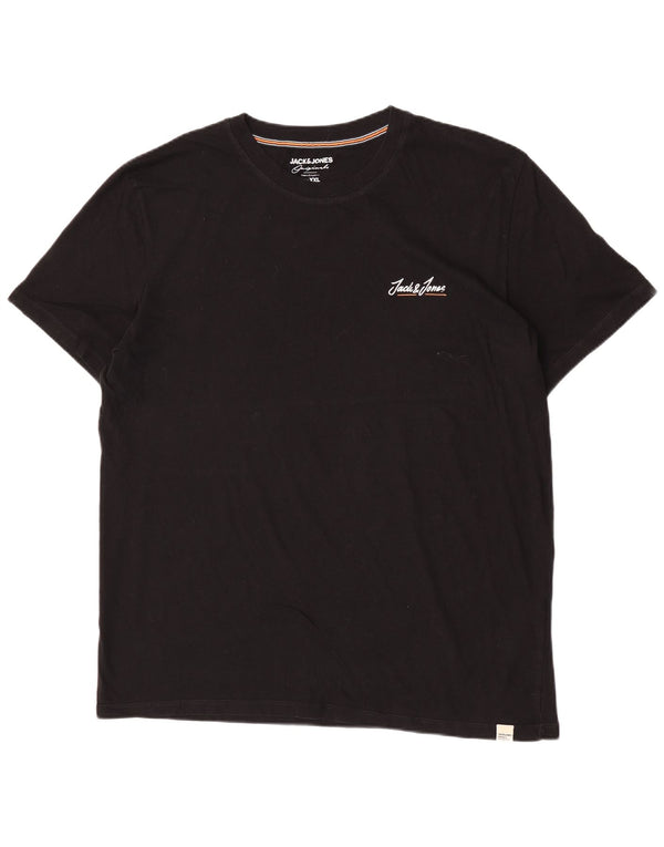 Jack & Jones Herren T-Shirt Top 2XL Schwarz Baumwolle