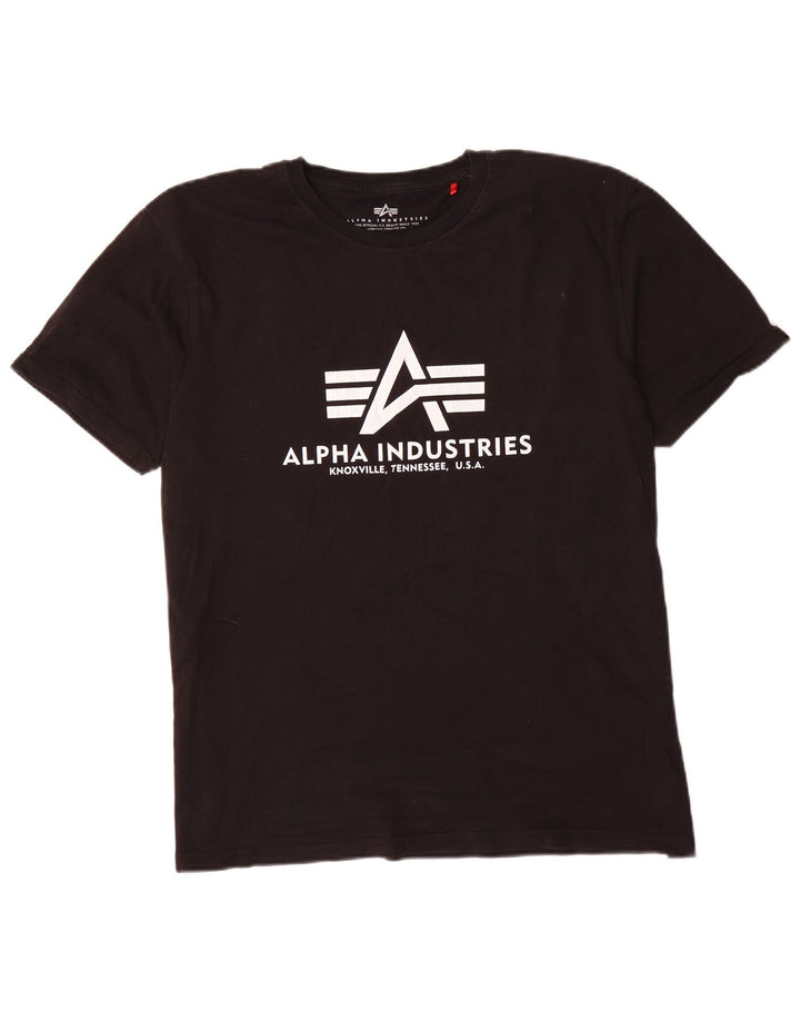Alpha Industries Herren Graphic Regular Fit Grafik-T-Shirt-Oberteil XL Schwarz