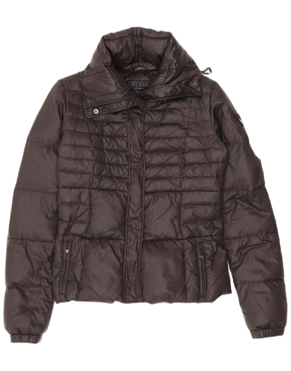 Guess Damen Wattierte Jacke UK 8 Small Schwarz Nylon