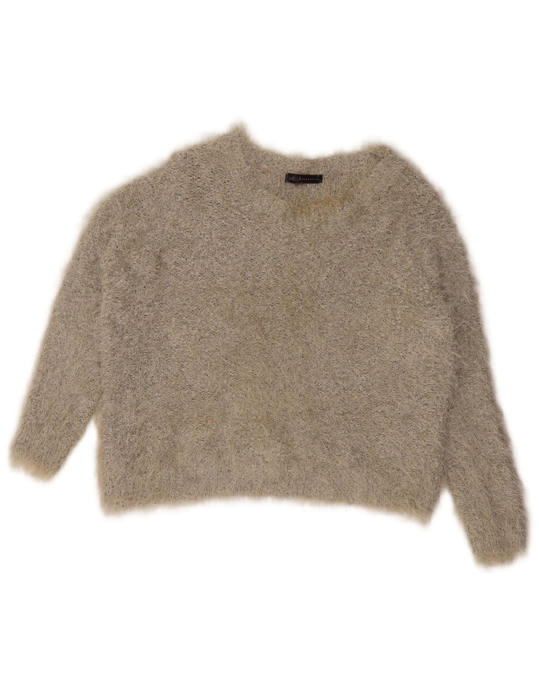 Marks & Spencer Damen-Pullover mit U-Boot-Ausschnitt, Gr. 16, Größe L, Grau, Polyester