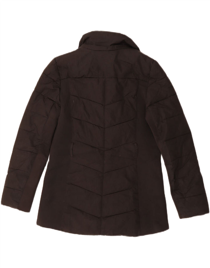 LONDON FOG Damen Übergroße wattierte Jacke UK 10 Small Schwarz Polyester