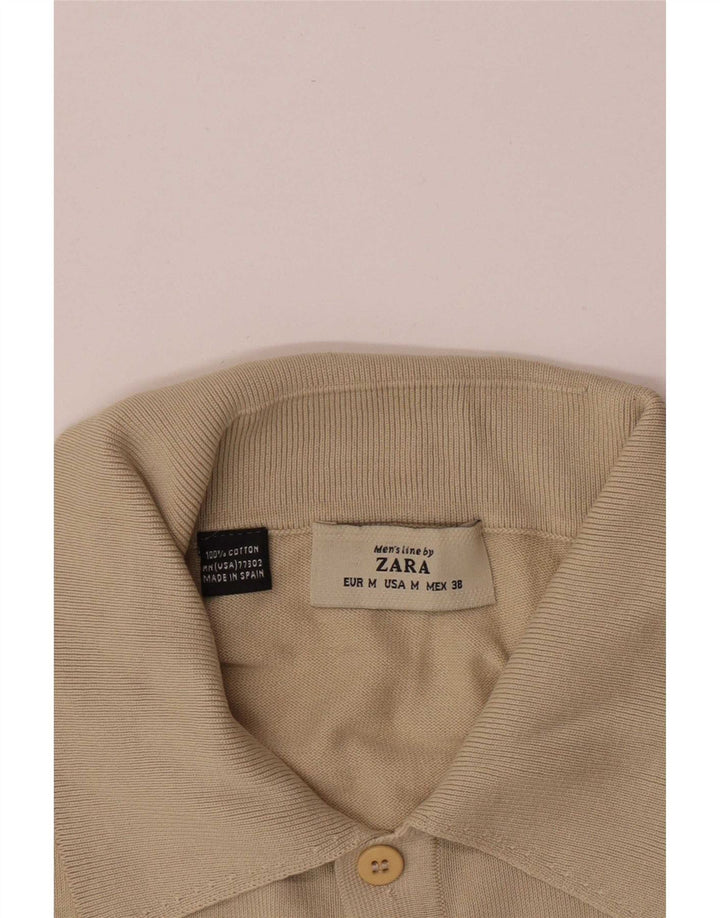 Zara Herren Poloshirt Mittelbeige Baumwolle
