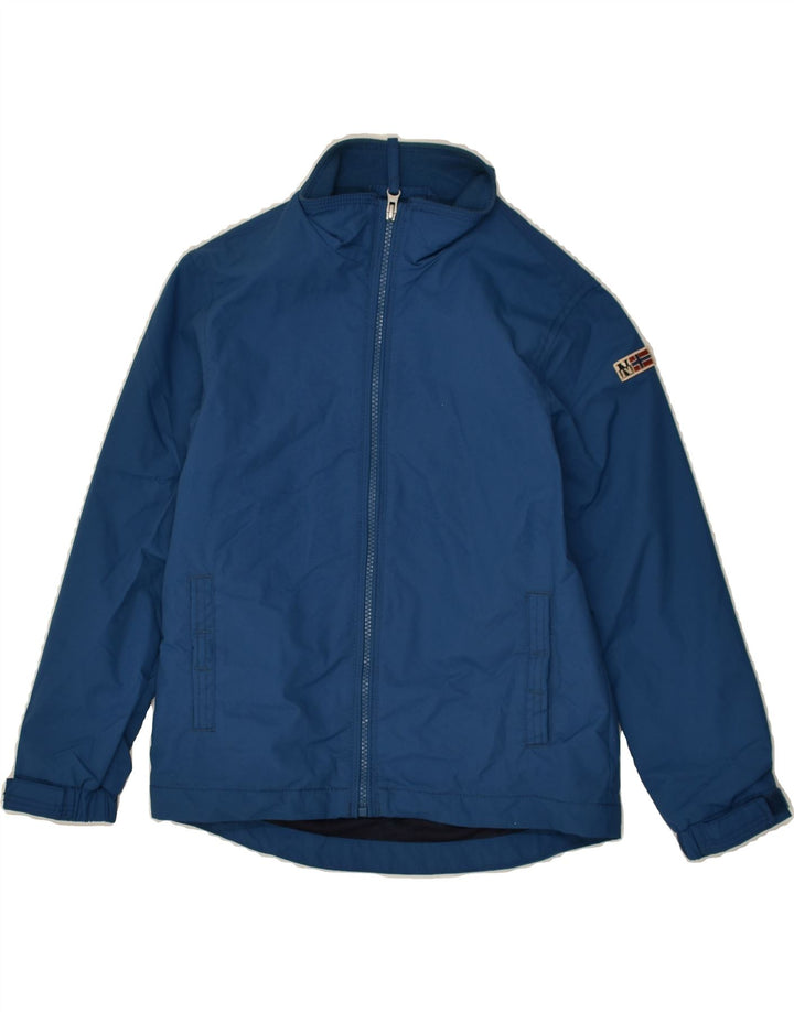 NAPAPIJRI Boys Windbreaker Jacket 7-8 Years Blue Polyester | Vintage Napapijri | Thrift | Second-Hand Napapijri | Used Clothing | Messina Hembry 