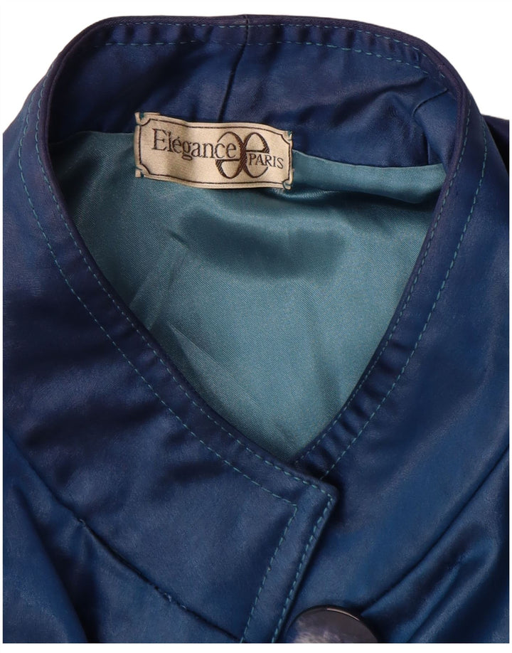 Elegance Paris Damen-Mantel mit 3/4-Ärmeln, UK 22 3XL, Blau