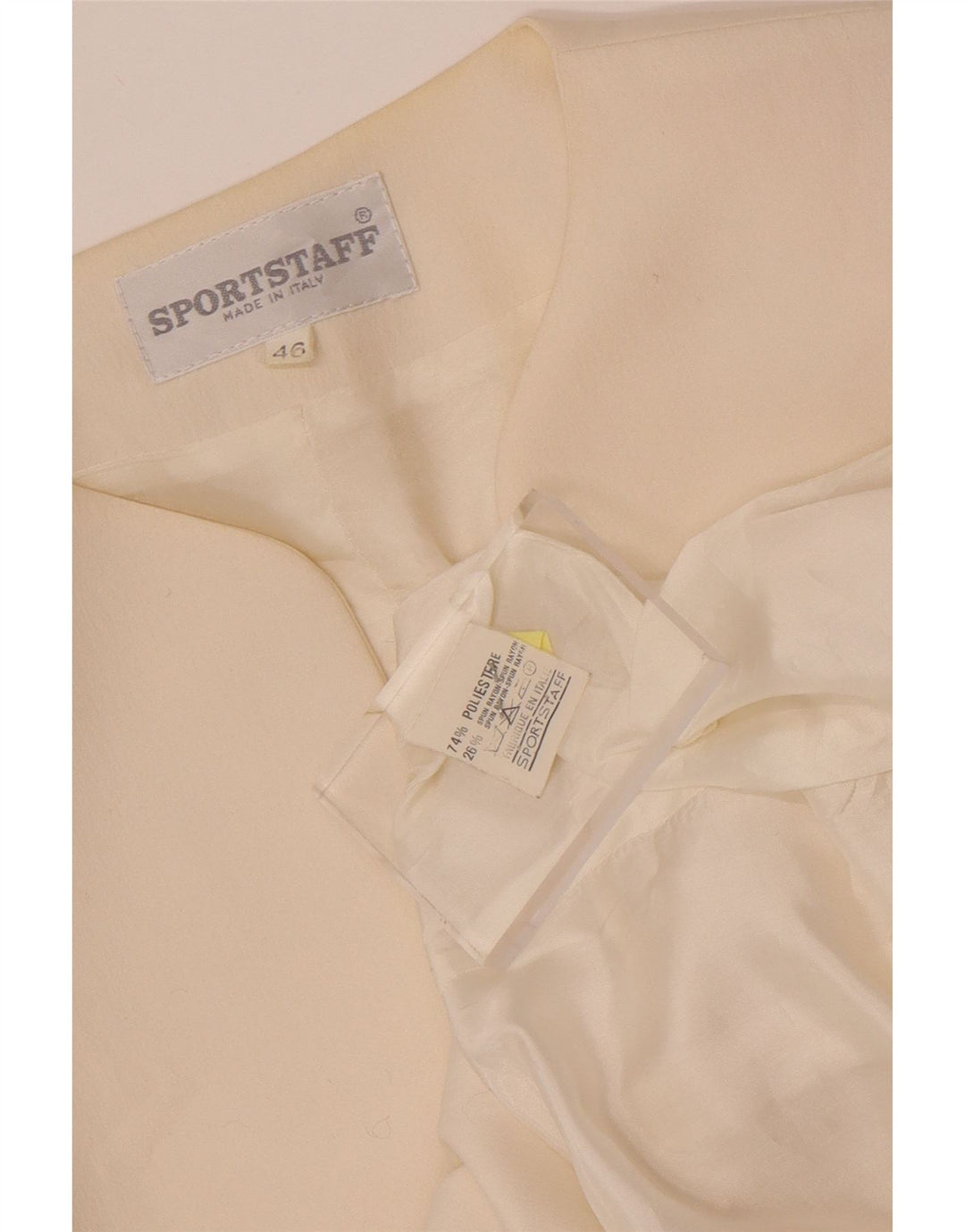 Sportstaff Damen Blazer Jacke IT 46 Large Weiß Polyester