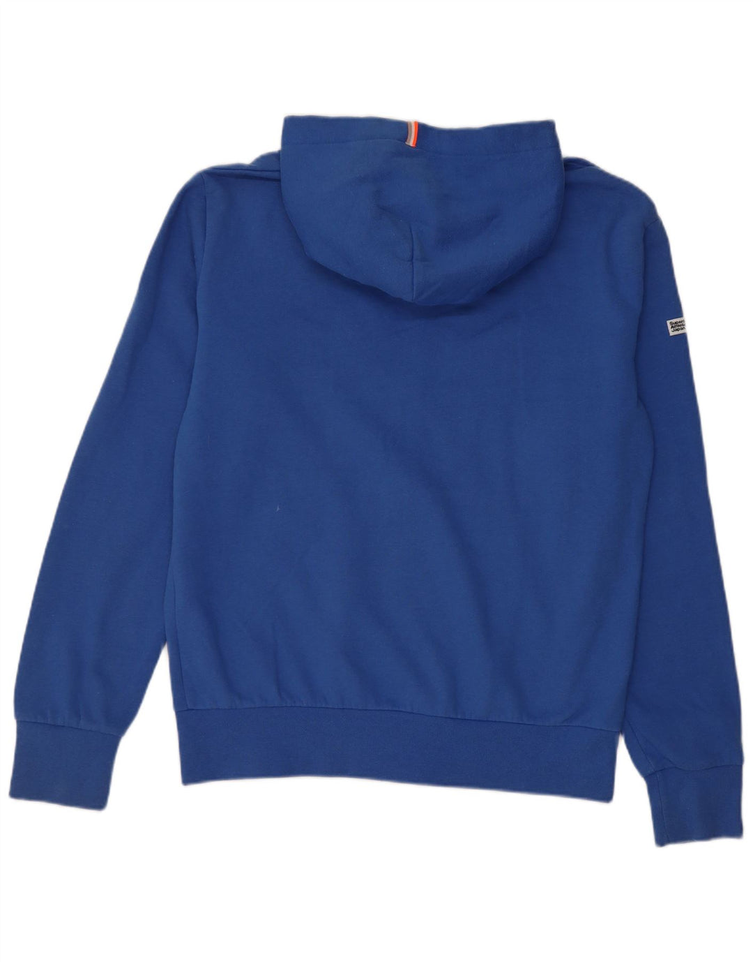 SUPERDRY Herren-Kapuzenpullover mit Reißverschluss, groß, aus blauer Baumwolle