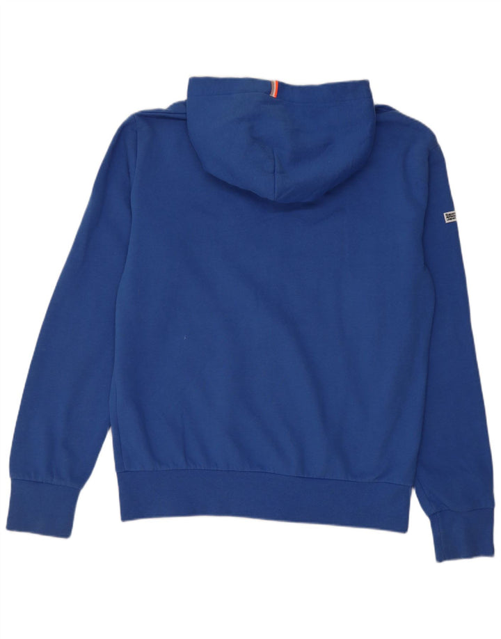 SUPERDRY Herren-Kapuzenpullover mit Reißverschluss, groß, aus blauer Baumwolle