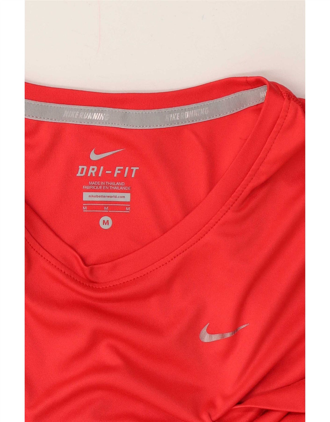 Nike Herren Dri Fit T-Shirt Top Mittelrot Farbblock
