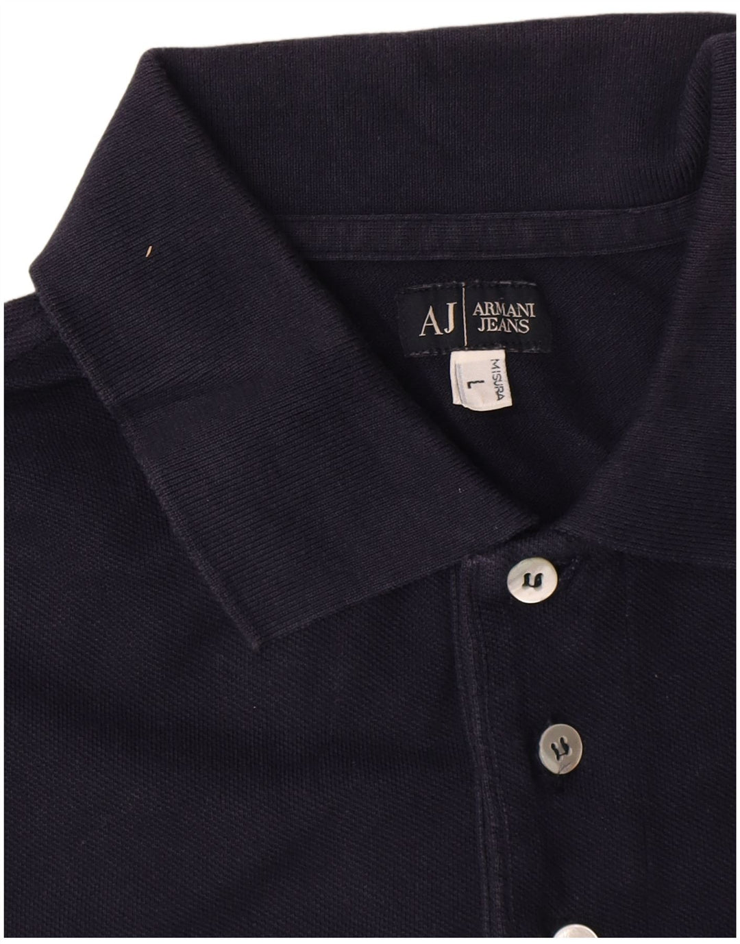 Armani Jeans Herren-Poloshirt, große marineblaue Baumwolle