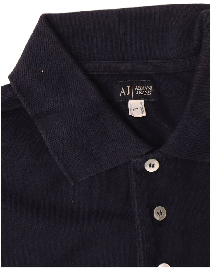 Armani Jeans Herren-Poloshirt, große marineblaue Baumwolle