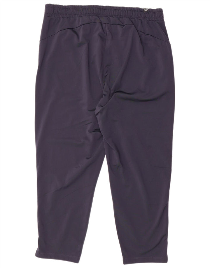PUMA Womens Crop Tracksuit Trousers UK 18 XL  Navy Blue Polyester