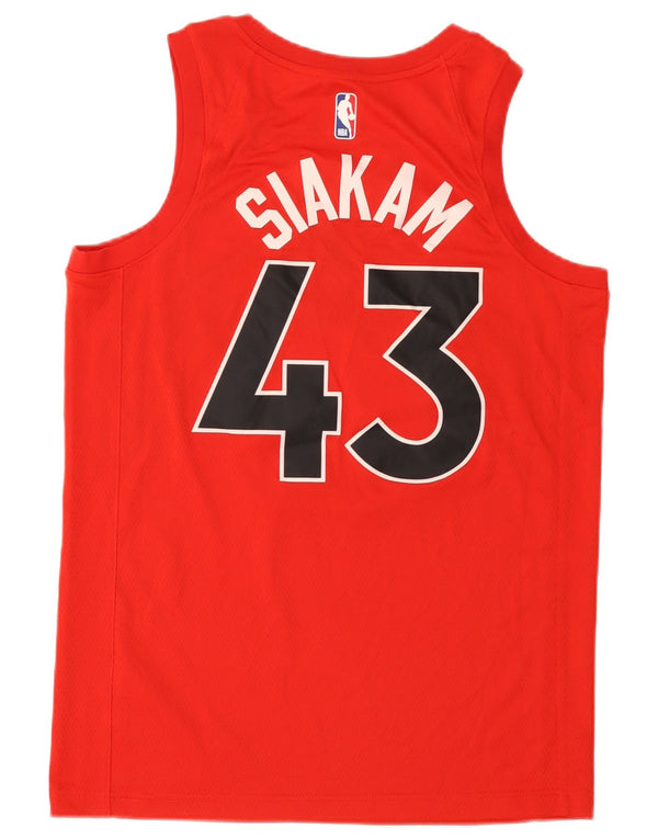 Nike Herren Toronto Raptors Grafik-Weste-Oberteil Mittelrotes Colourblock-Polyester