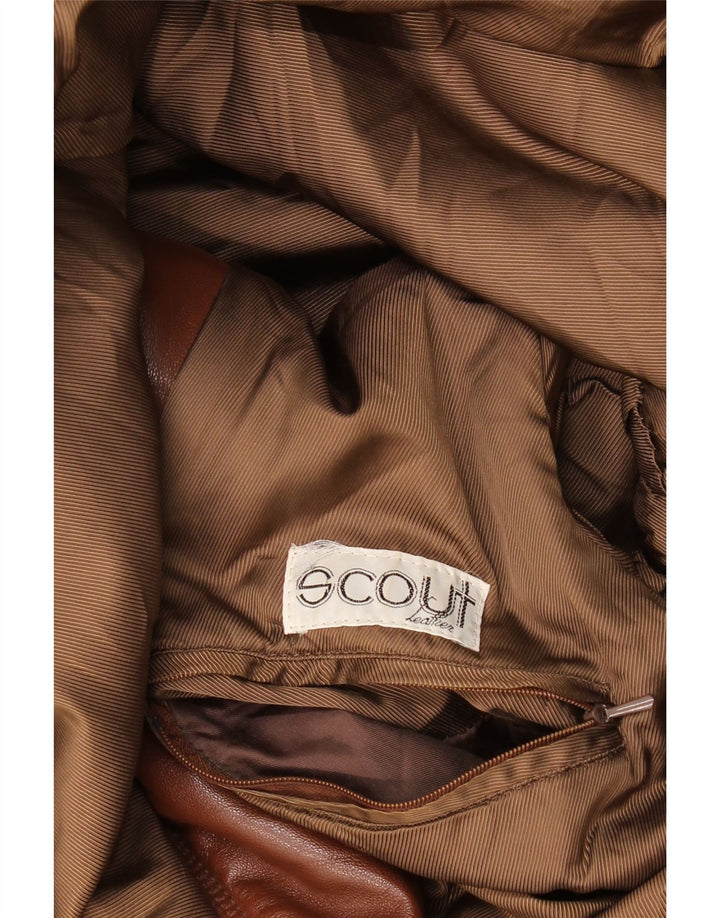Scout Herren Lederjacke UK 40 Large Braun