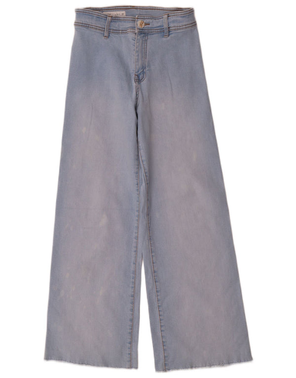 Zara Mädchen-Jeans mit weitem Bein, 13–14 Jahre, W26 L29, Blau