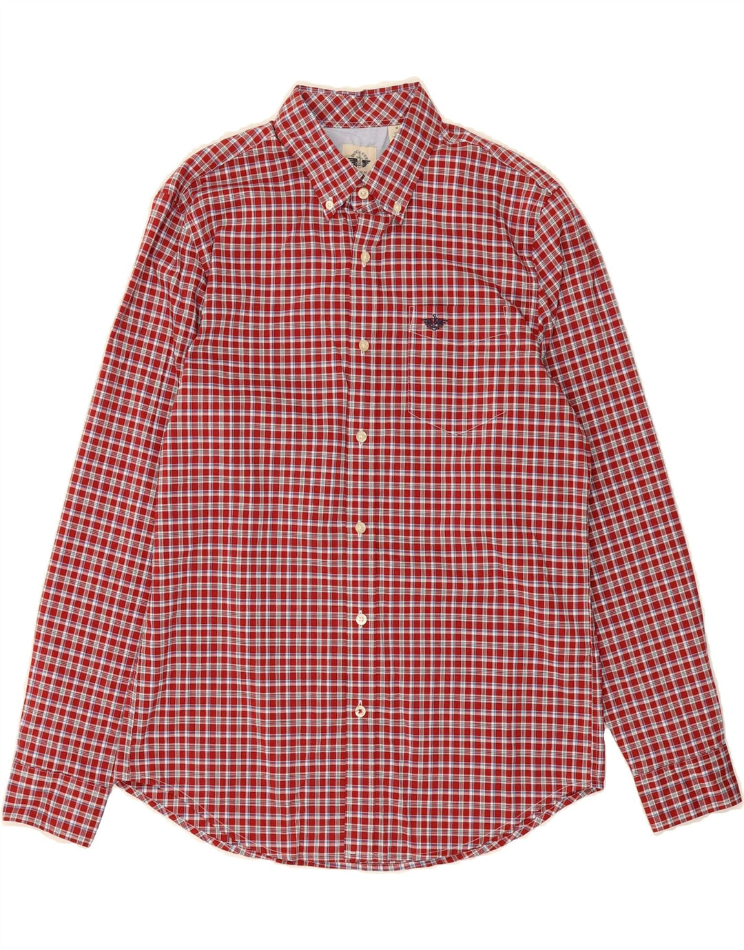 DOCKERS Mens Classic Fit Shirt Medium Red Check Cotton Vintage Dockers and Second-Hand Dockers from Messina Hembry 