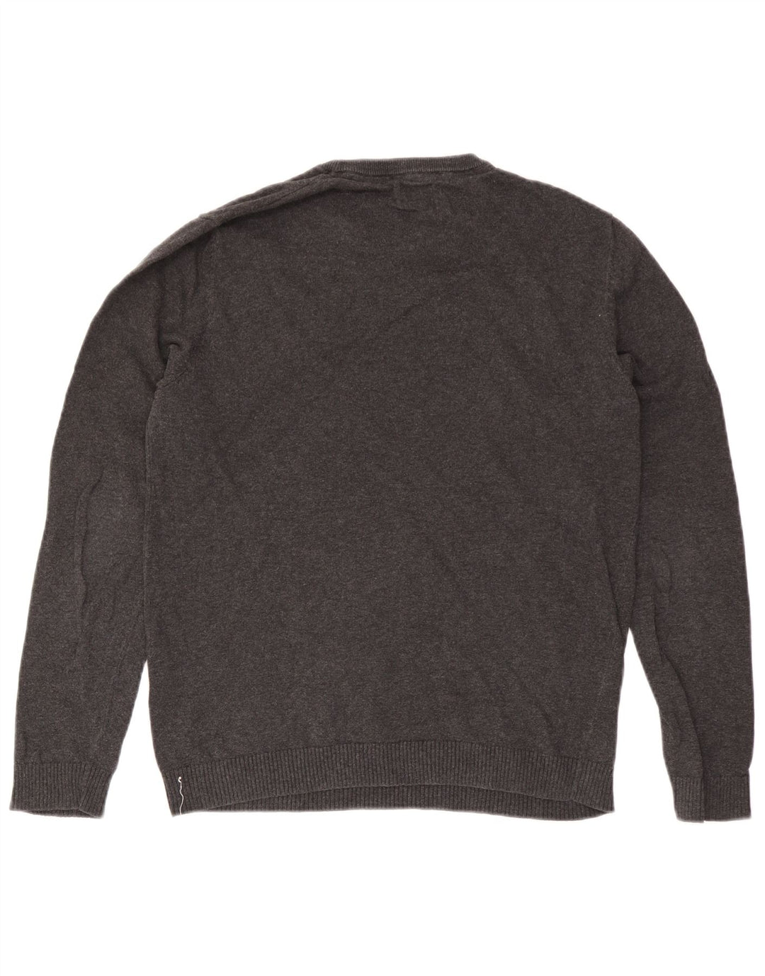 Jack & Jones Herren-Pullover mit Rundhalsausschnitt, mittelgraue Baumwolle