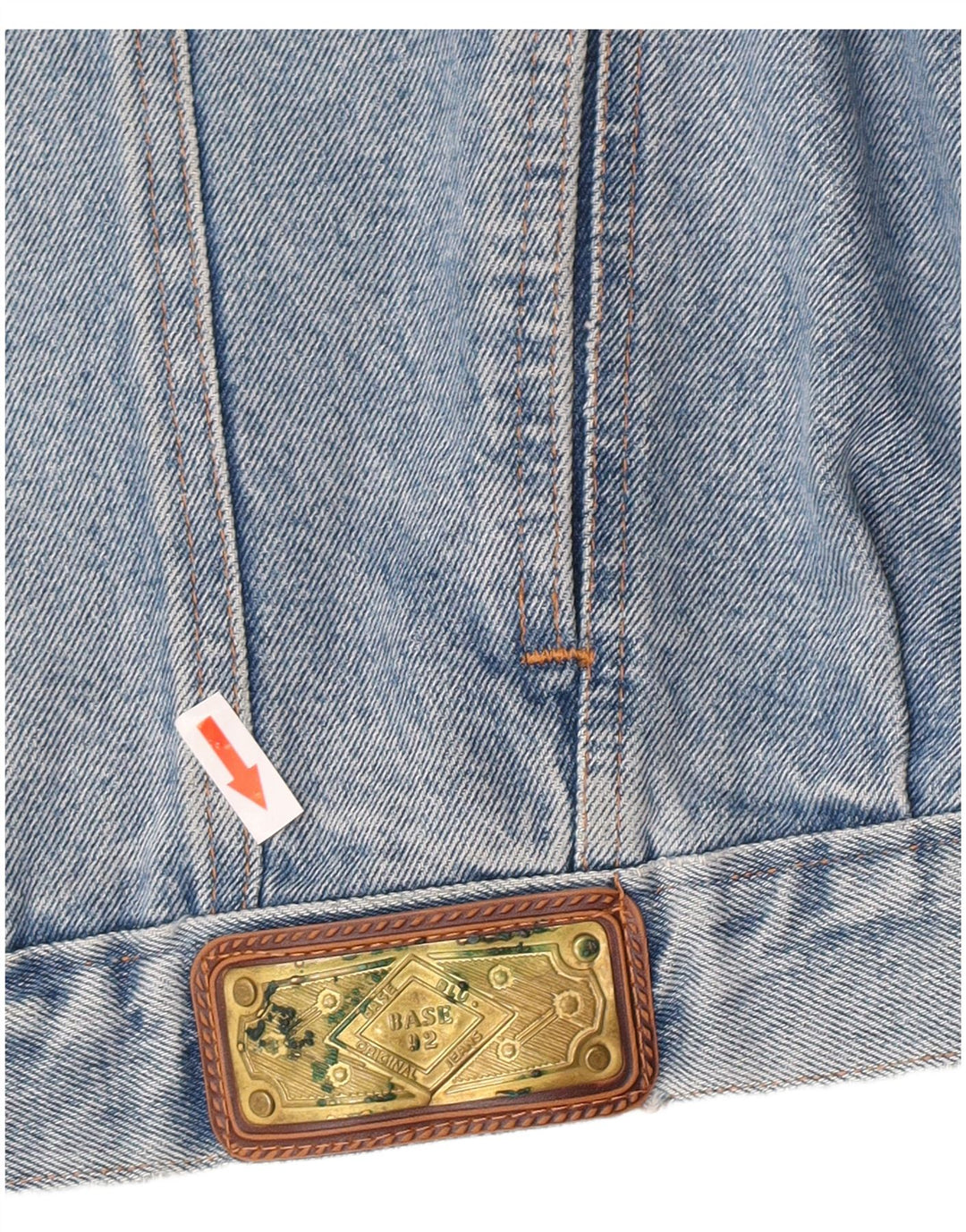 Base 92 Herren-Jeansjacke, UK 42, XL, blaue Baumwolle