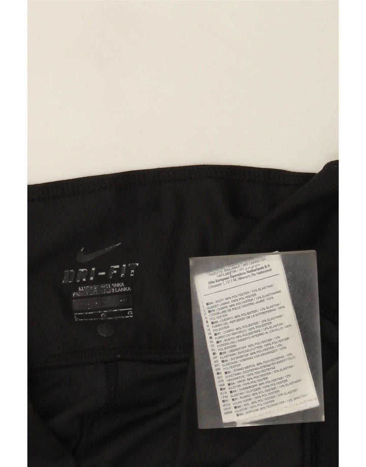 Nike Damen Capri-Leggings UK 14 Large Schwarz Polyester Sport