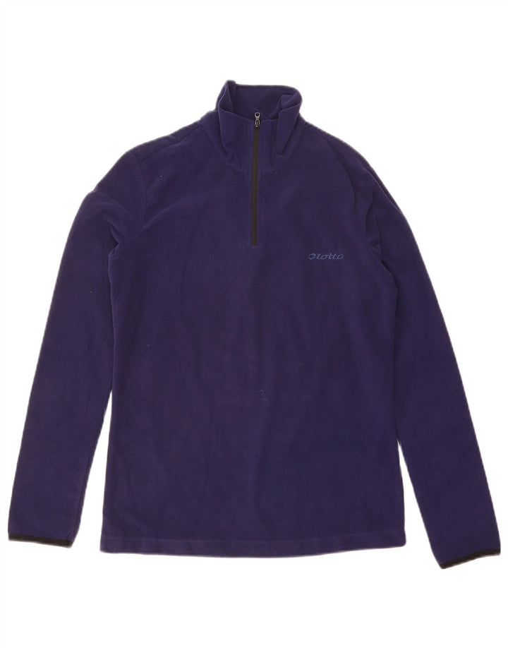Lotto Damen-Fleecepullover mit Reißverschluss am Hals, klein, marineblau, Polyester