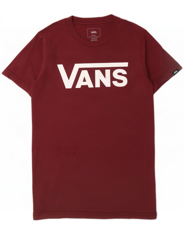 Vans Herren-T-Shirt mit klassischer Passform und Grafik, XS, Burgunderrot, Baumwolle