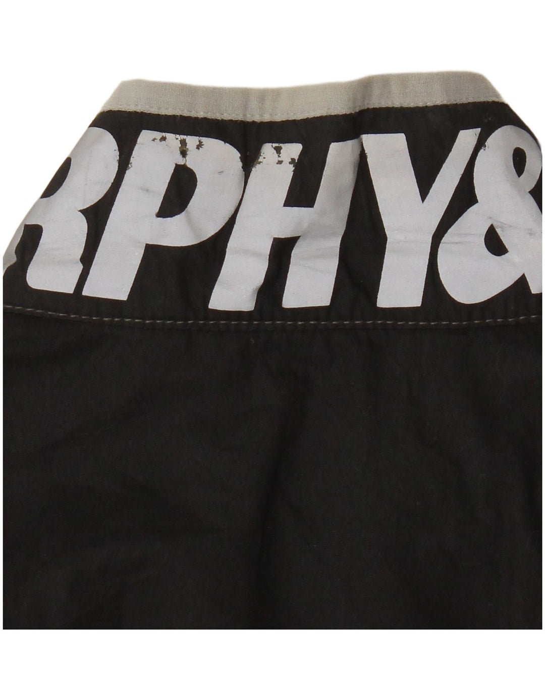 Murphy & Nye Damen Bomberjacke mit Grafik, UK 18 XL, schwarze Baumwolle