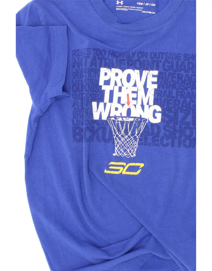 Under Armour Jungen-T-Shirt mit Grafik, 7–8 Jahre, Größe S, Blau