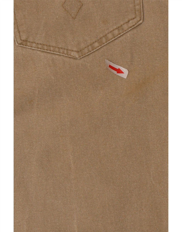 Vintage Damen Tapered Jeans IT 42 Medium W30 L28 Beige Baumwolle