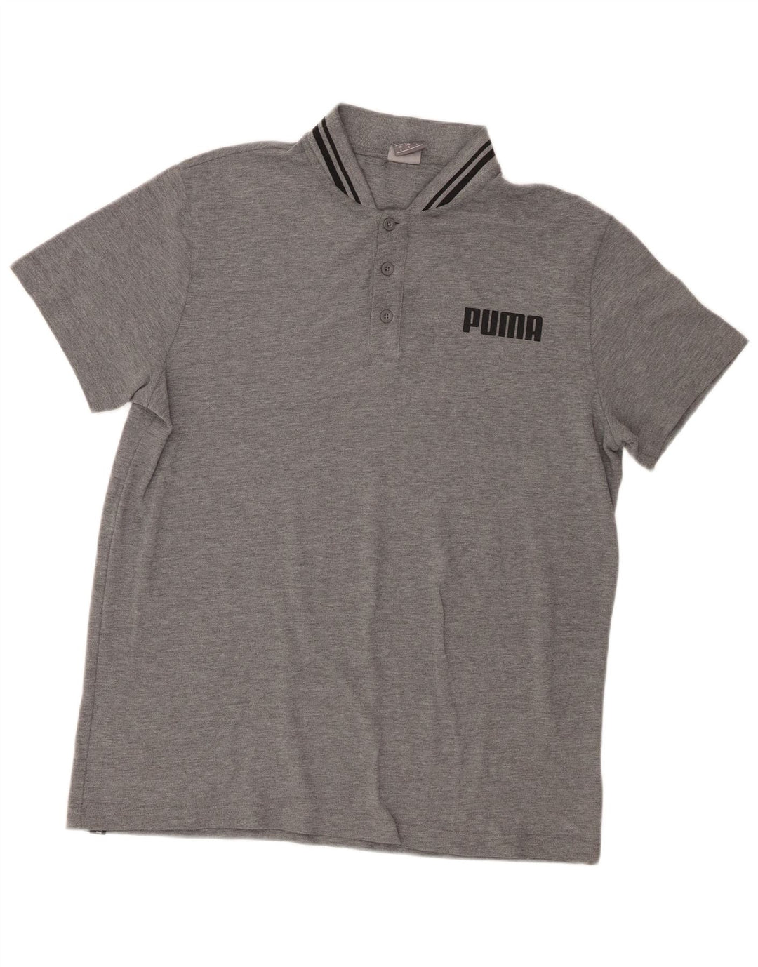Puma Herren Poloshirt mit Grafik, Größe L, Grau