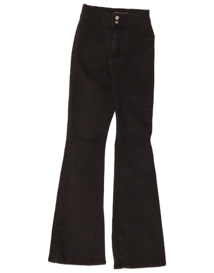 Topshop Damen Schlagjeans W28 L32 Schwarze Baumwolle