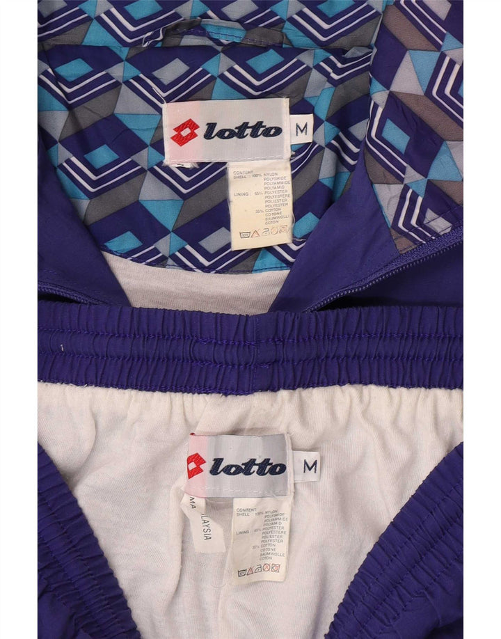 Kompletter Herren-Trainingsanzug von Lotto, mittelblaues Colourblock-Nylon