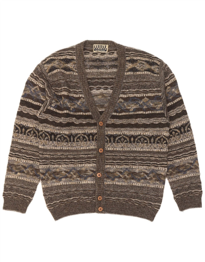 Marcazzani Herren-Cardigan-Pullover IT 50 Mittelgrau Retro