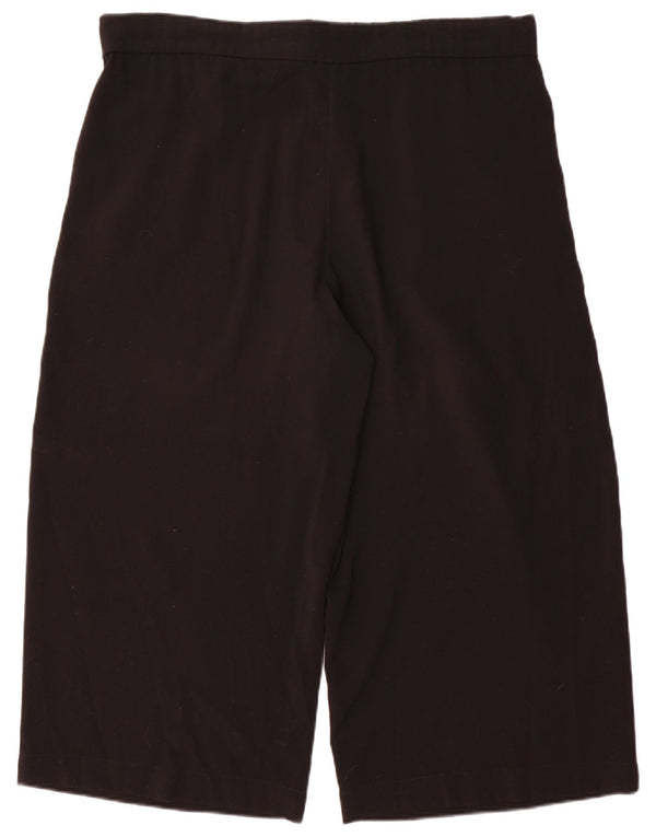 Zara Damen Trafaluc Capri-Hose mit weitem Bein, groß, W30, L22, schwarzes Polyester