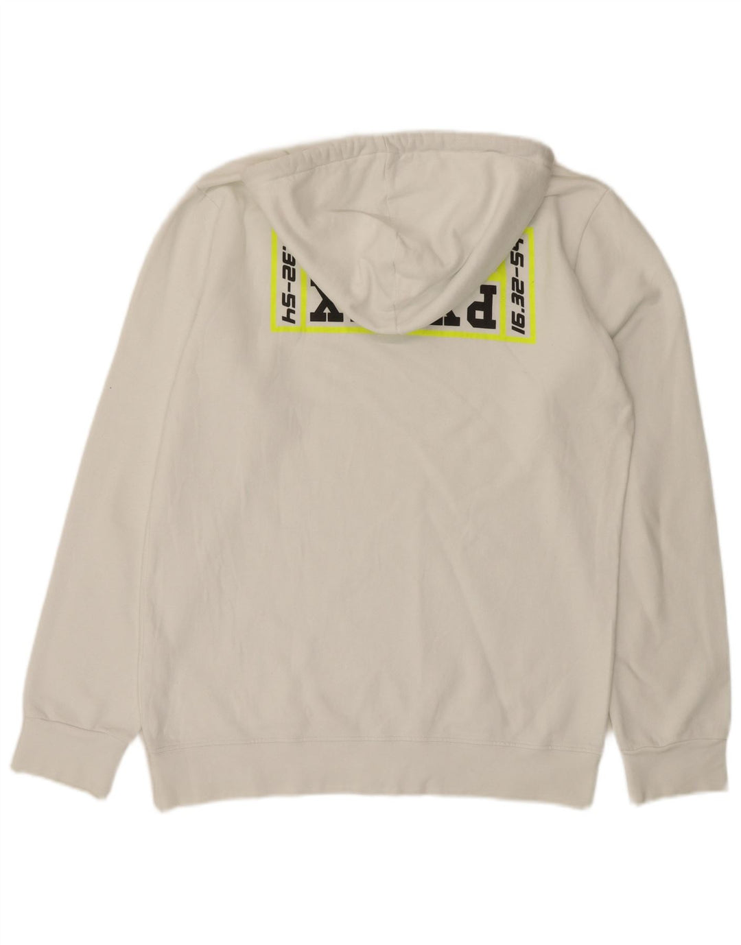 Pyrex Herren-Kapuzenpullover mit Grafik, XL, weiße Baumwolle